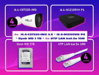 4x i6.4-C87220, i6.4-N12105VH, patchcord 4x10m,1TB